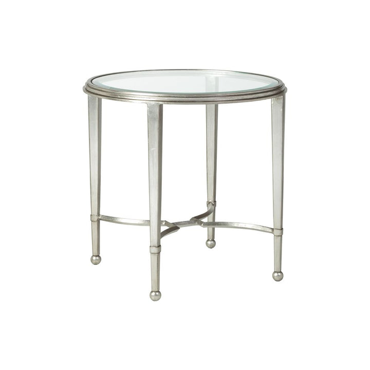 Side Tables Sangiovese Round End Table - Silver Leaf
