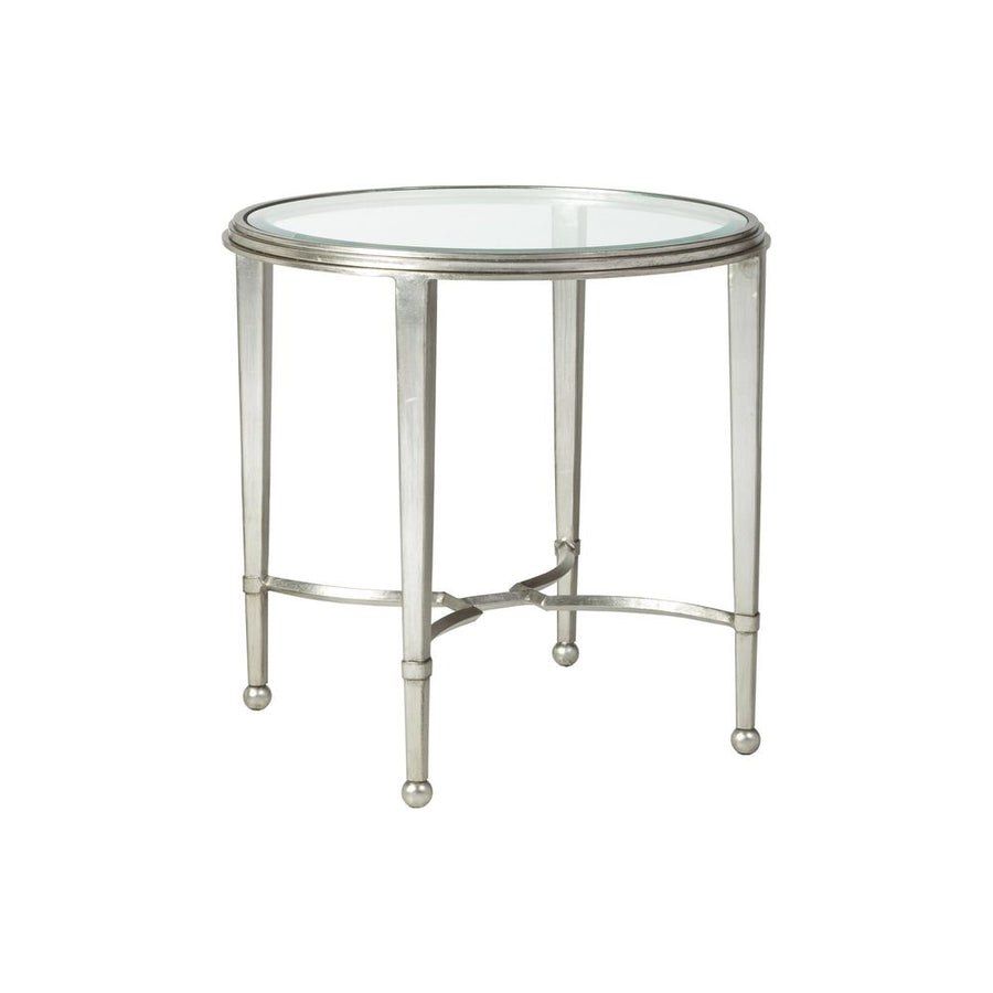 Side Tables Sangiovese Round End Table - Silver Leaf