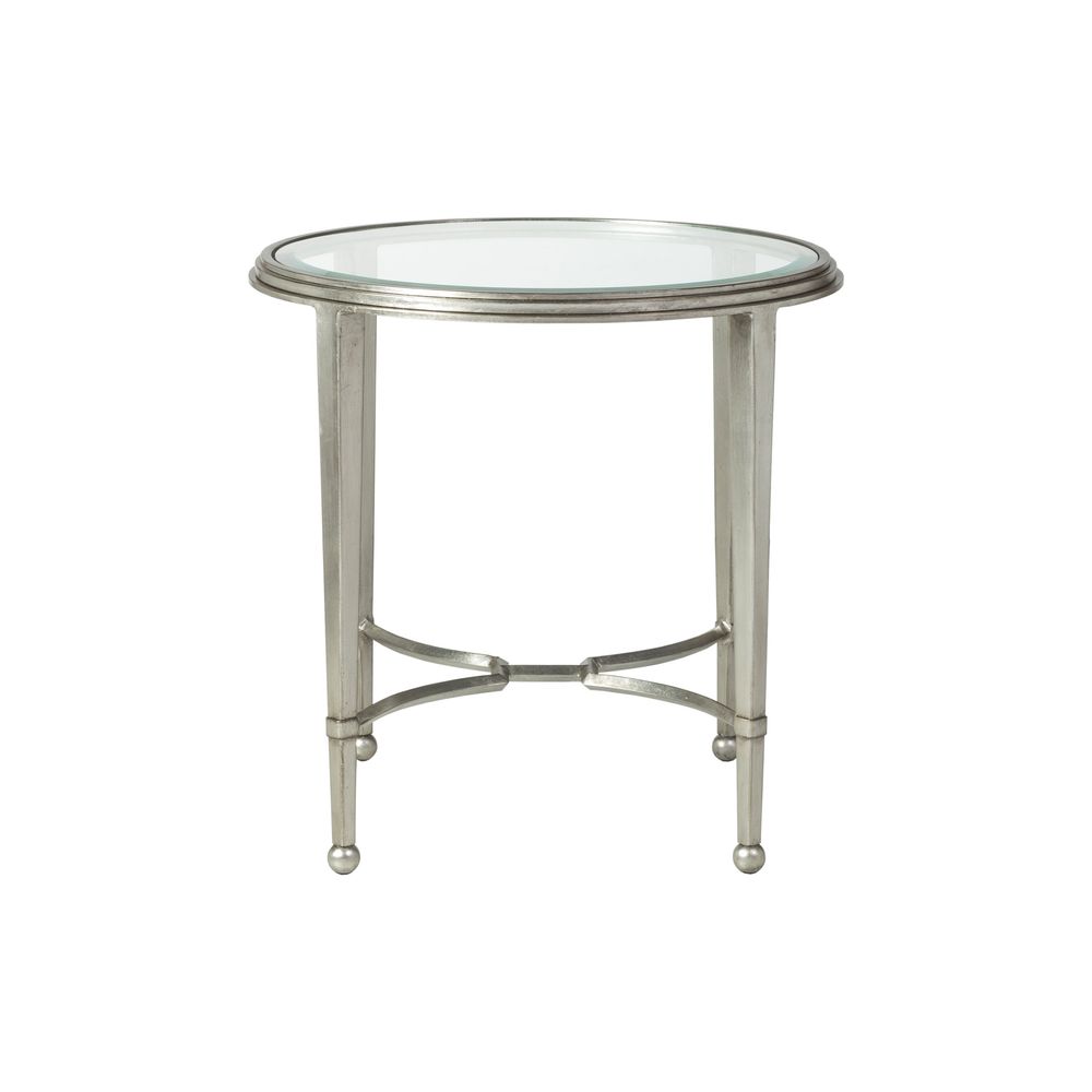 Side Tables Sangiovese Round End Table - Silver Leaf