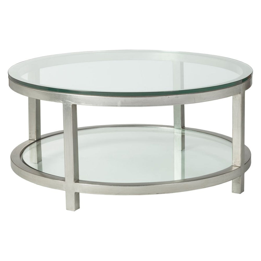 Coffee Tables Per Se Round Cocktail Table - Silver Leaf