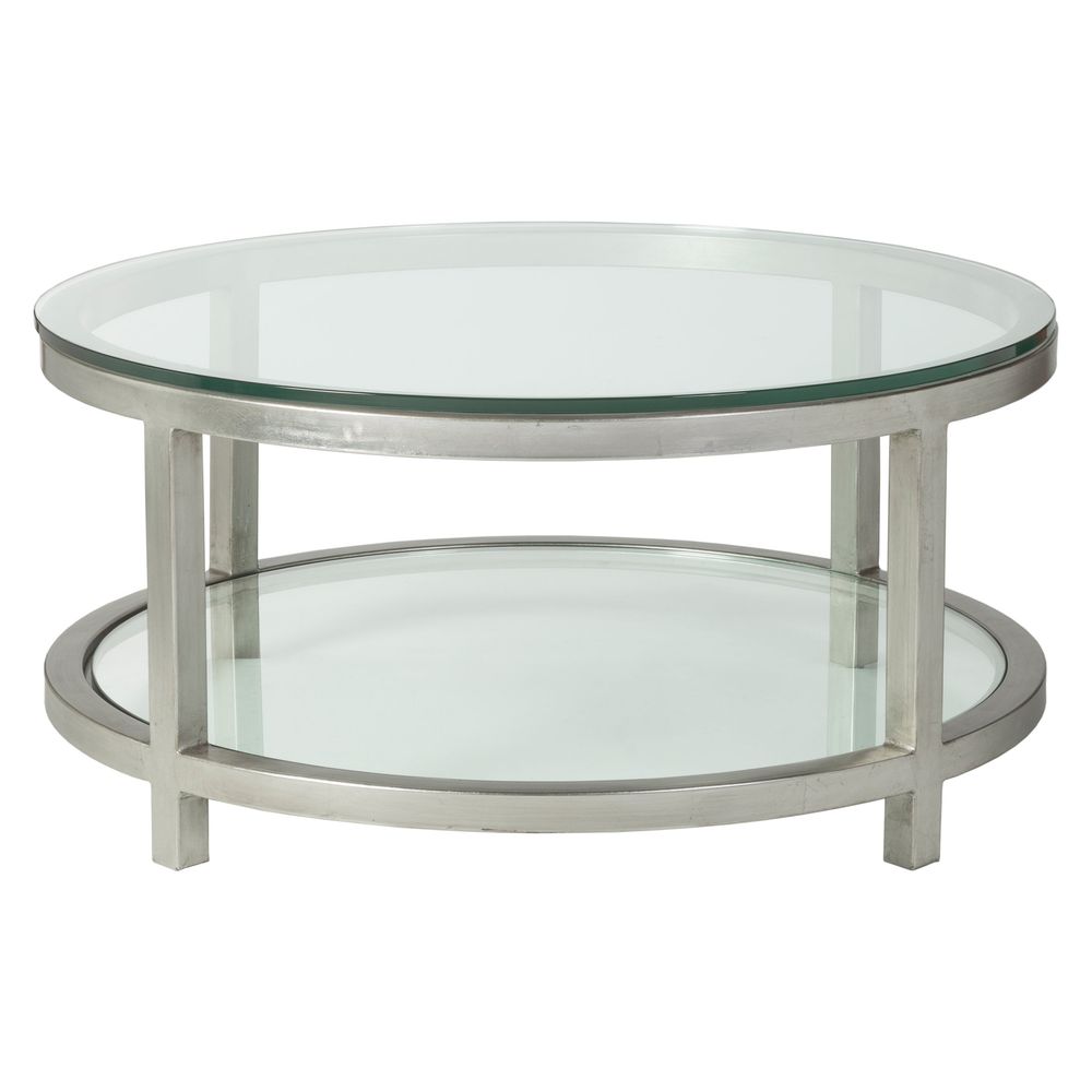 Coffee Tables Per Se Round Cocktail Table - Silver Leaf