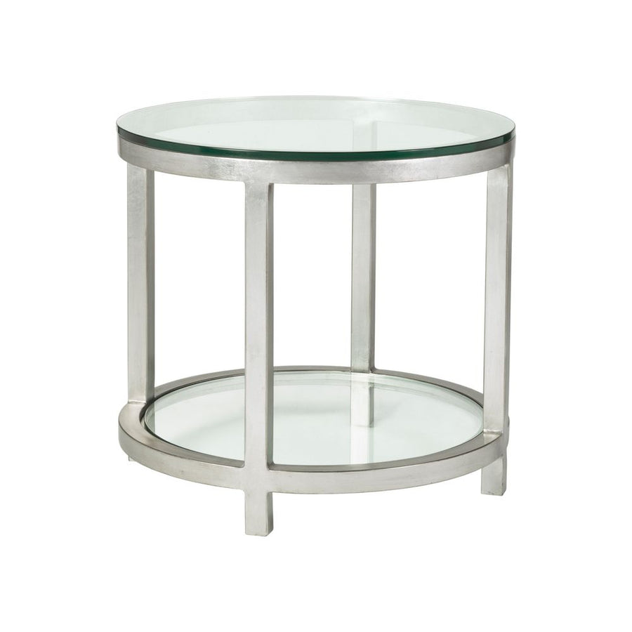 Side Tables Per Se Round End Table - Silver Leaf