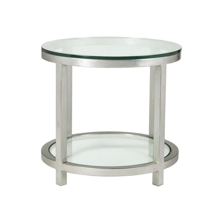 Side Tables Per Se Round End Table - Silver Leaf