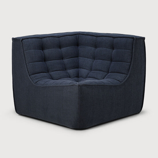 N701 Modular Sofa - Graphite - upholstery with recycled cotton, 90° square corner view