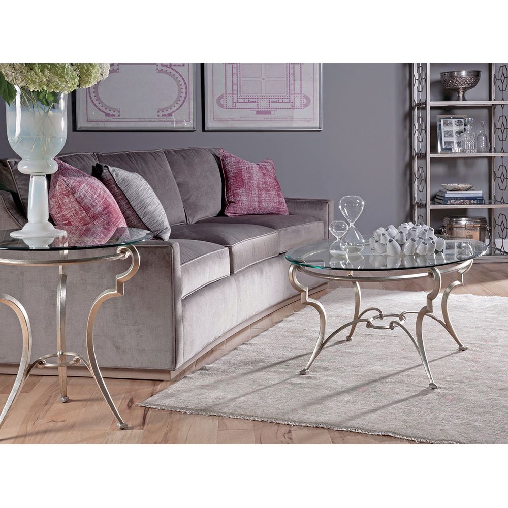 Side Tables Colette Round End Table - Champagne