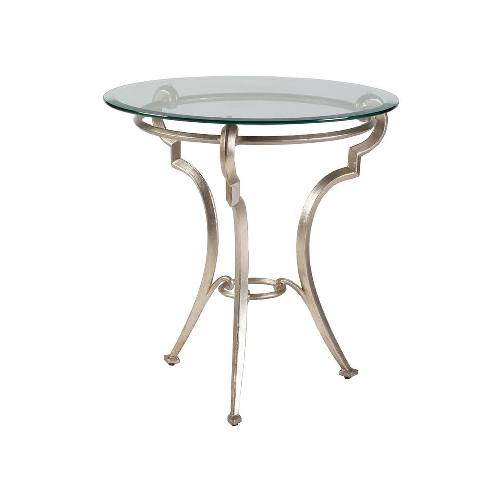 Side Tables Colette Round End Table - Champagne