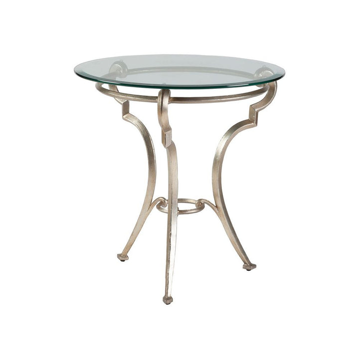Side Tables Colette Round End Table - Champagne