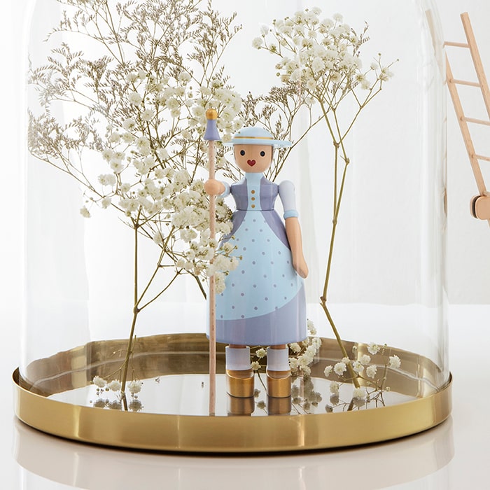 Kay Bojesen Shepherdess, Light Blue, H: 7.9"