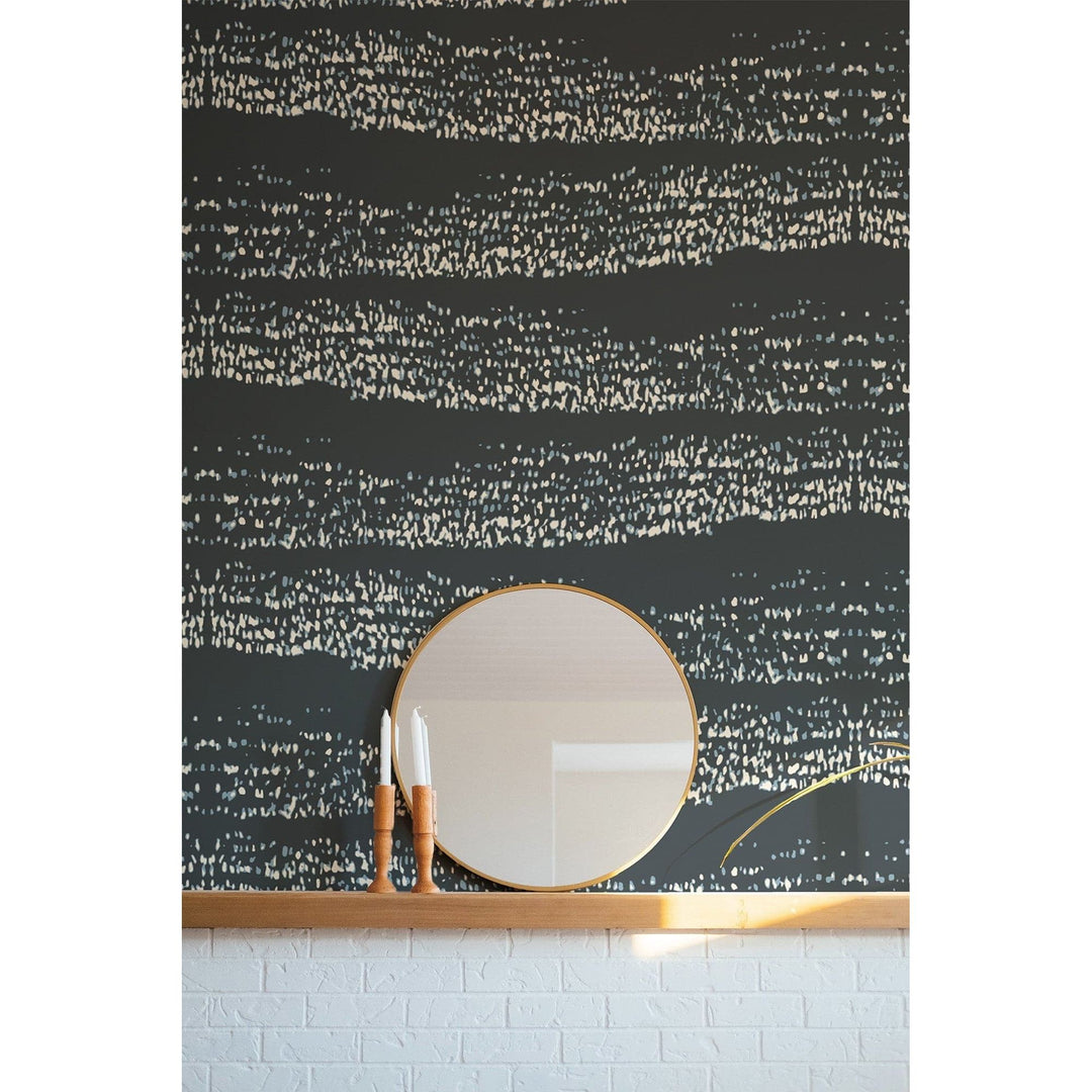 Reflections Wallpaper-Mitchell Black-MITCHB-WC418-AB-PM-10-Wall DecorPatterns Ash Blue-Premium Matte Paper-4-France and Son