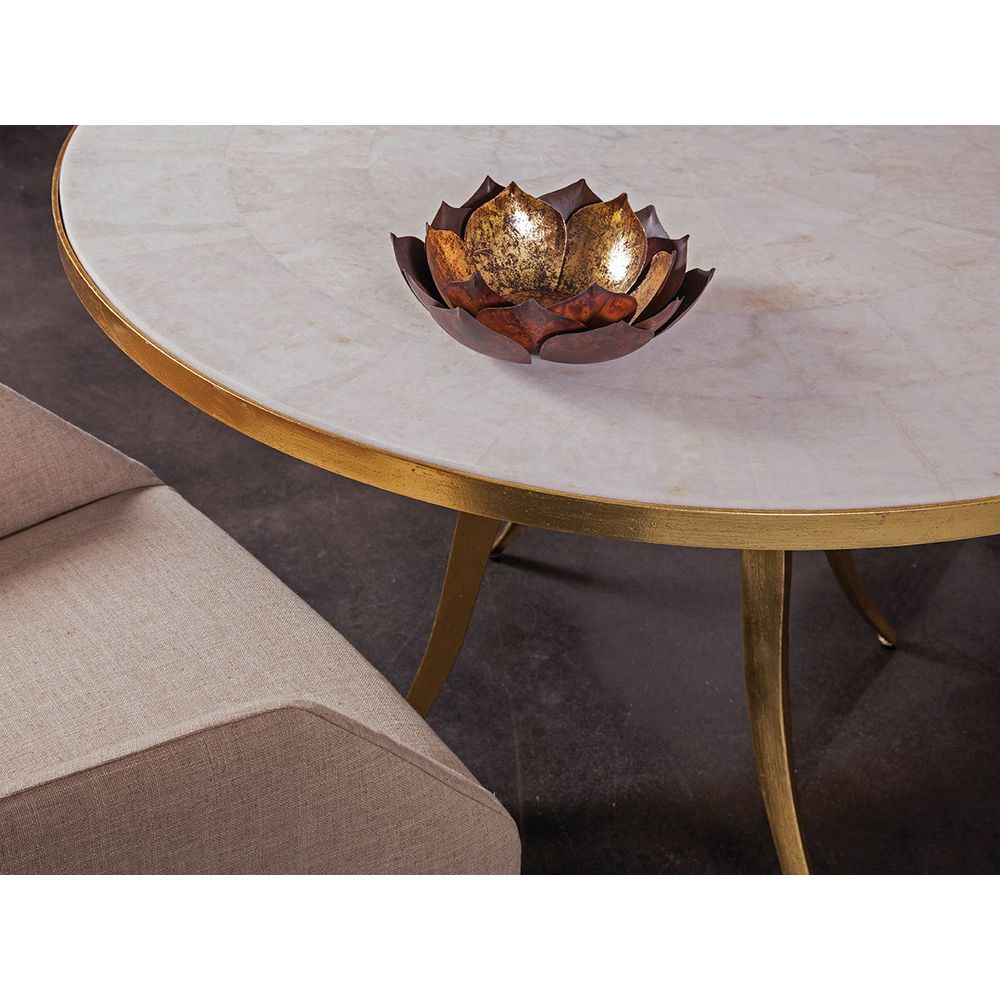 Dining Tables Crystal Stone Round Dining Table - Gold