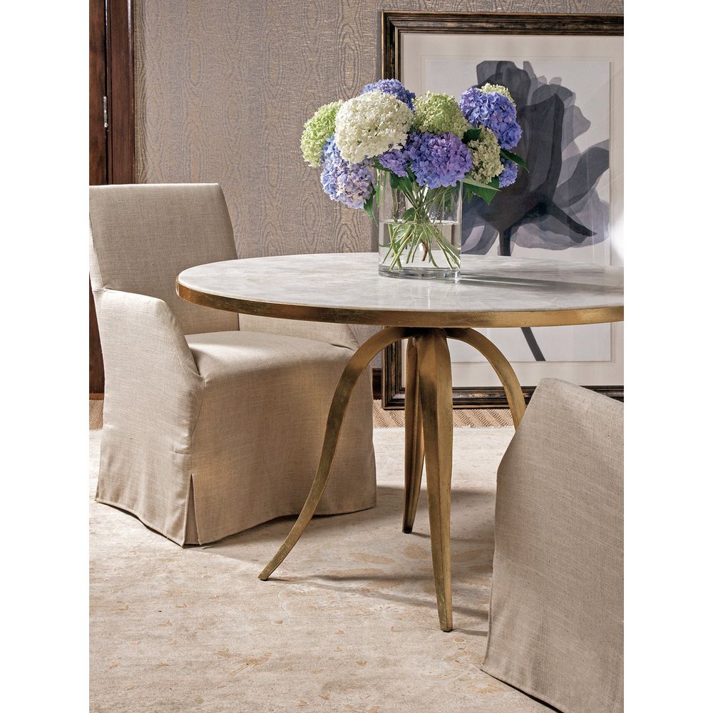 Dining Tables Crystal Stone Round Dining Table - Gold