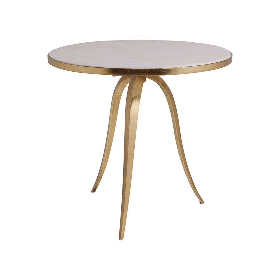Side Tables Crystal Stone Round End Table - Gold