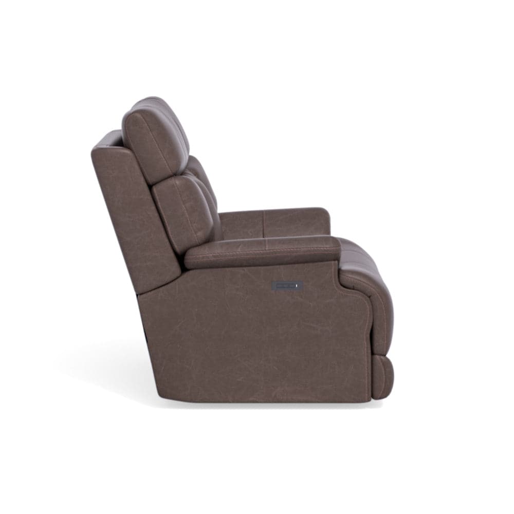 Ashton Fabric Power Recliner with Power Headrest & Lumbar in Sand-Flexsteel-Flexsteel-1564-50PH-Lounge Chairs-3-France and Son