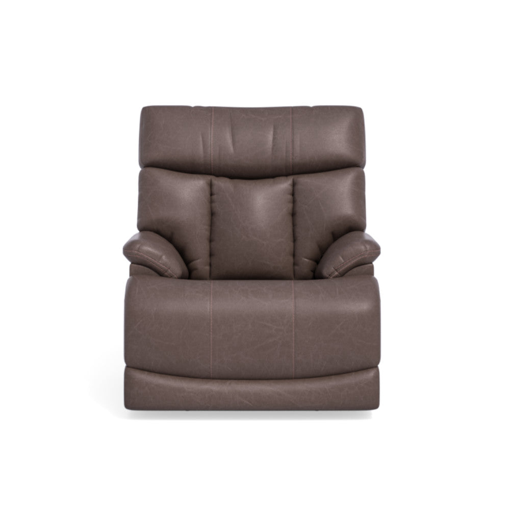 Ashton Fabric Power Recliner with Power Headrest & Lumbar in Sand-Flexsteel-Flexsteel-1564-50PH-Lounge Chairs-2-France and Son