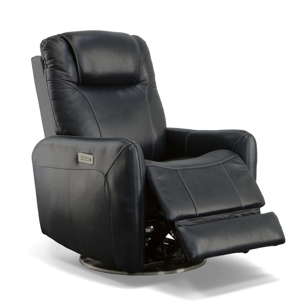 Degree Leather Power Swivel Recliner with Power Headrest-Flexsteel-Flexsteel-1514-52PH-05001-Lounge Chairs05001-4-France and Son