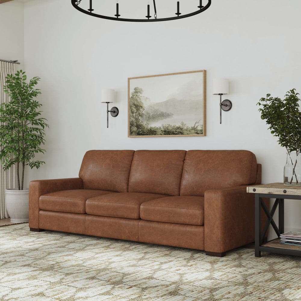 Endurance Leather Sofa in Chestnut-Flexsteel-Flexsteel-1523-31-Sofas-2-France and Son