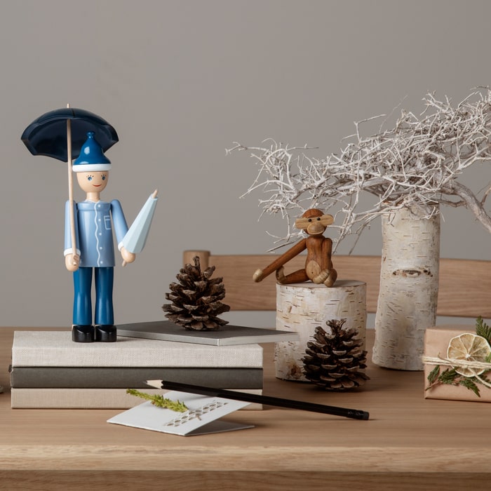 Kay Bojesen Sandman, Blue/Light Blue, H: 8.3"