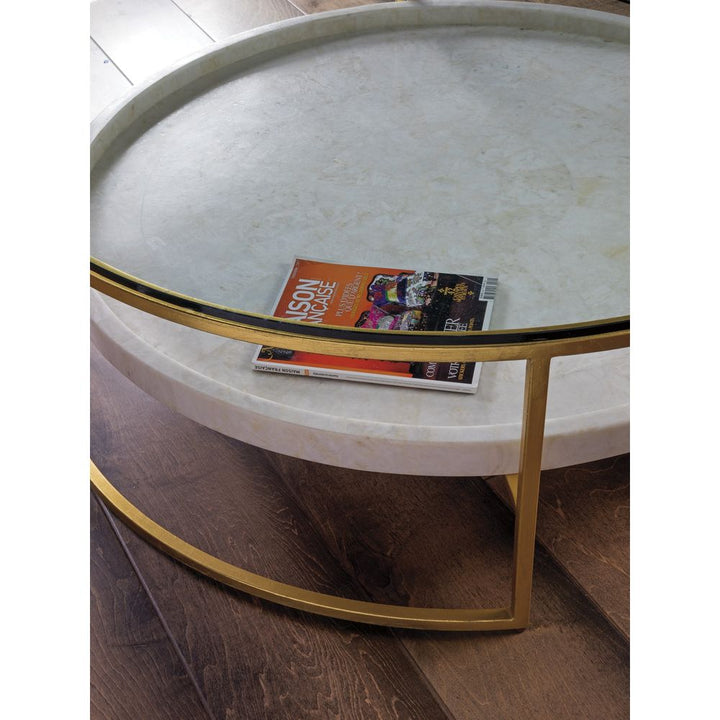 Coffee Tables Cumulus Large Round Cocktail Table - Gold