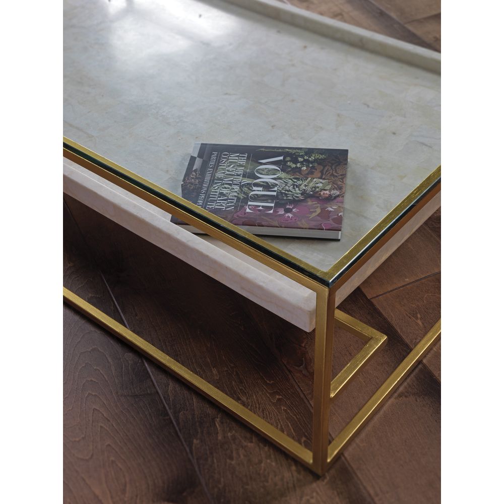 Coffee Tables Cumulus Large Rectangular Cocktail Table - Gold