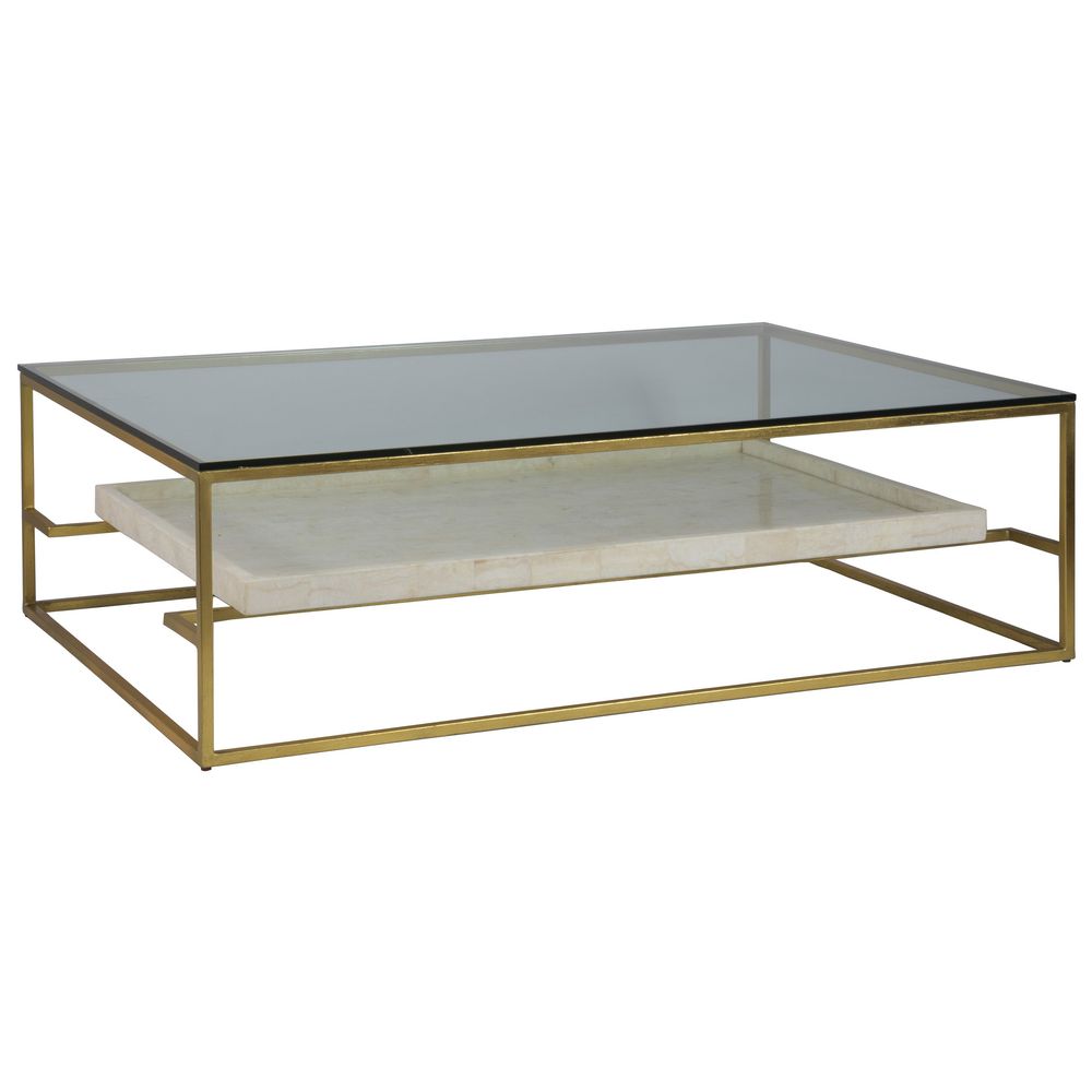 Coffee Tables Cumulus Large Rectangular Cocktail Table - Gold
