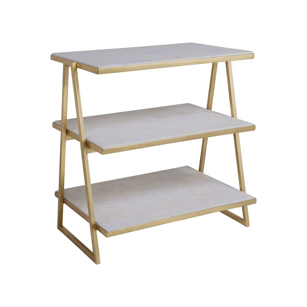 Side Tables Cumulus Triangular Tier Table - Gold