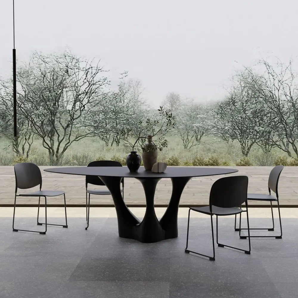 Outdoor Dining Tables Groot Dining Table Shadow Mas Epoxy, Square Indoor-Outdoor