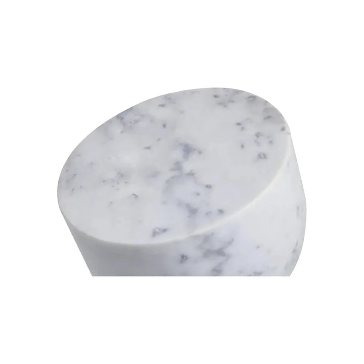 Side Tables Apothecary Low End Table White Marble