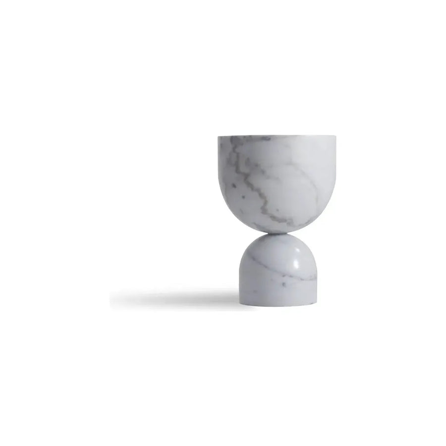 Side Tables Apothecary Low End Table White Marble