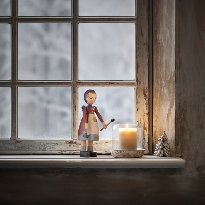 Kay Bojesen The Little Match Girl, Beech, H: 5.7"