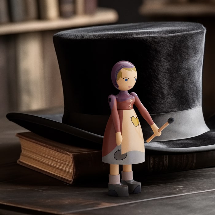 Kay Bojesen The Little Match Girl, Beech, H: 5.7"