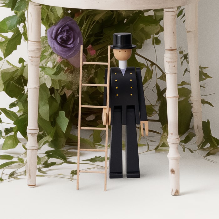 Kay Bojesen Chimney Sweeper, Black, H: 8.1"