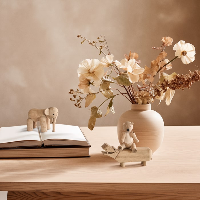 Kay Bojesen Liliput Set, Oak, 3 Pcs.