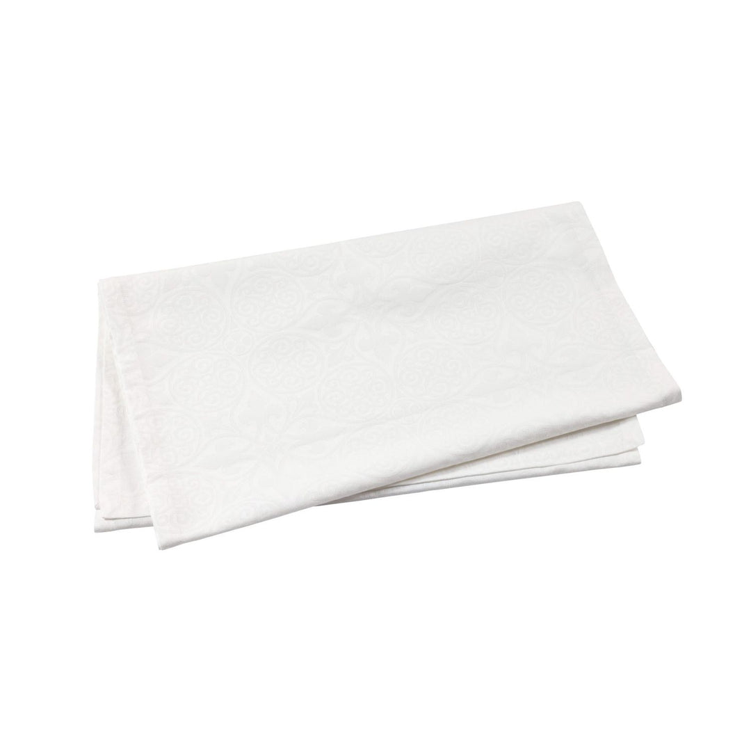 Damask Runner - White