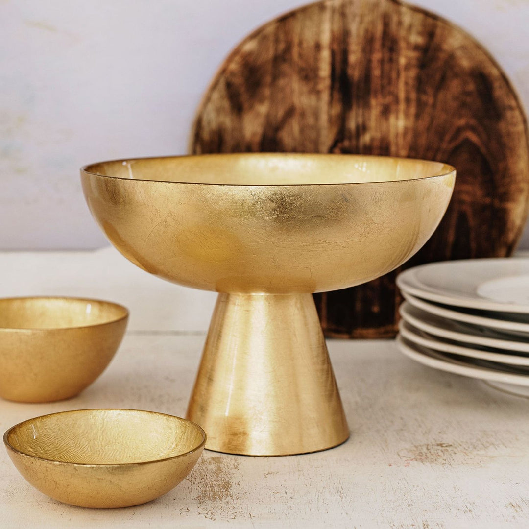 Moon Glass Pedestal Bowl