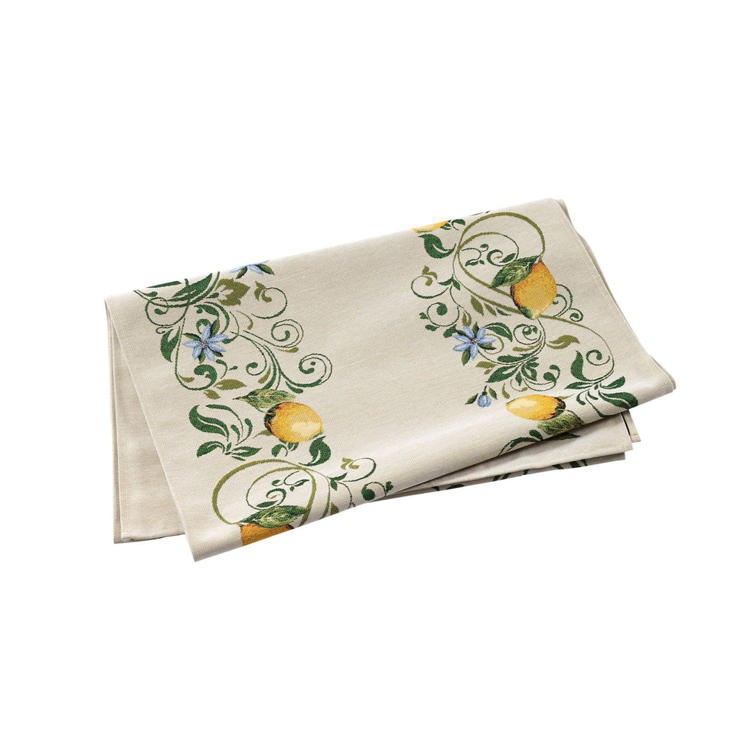Tavola Lemons Runner with Flowers