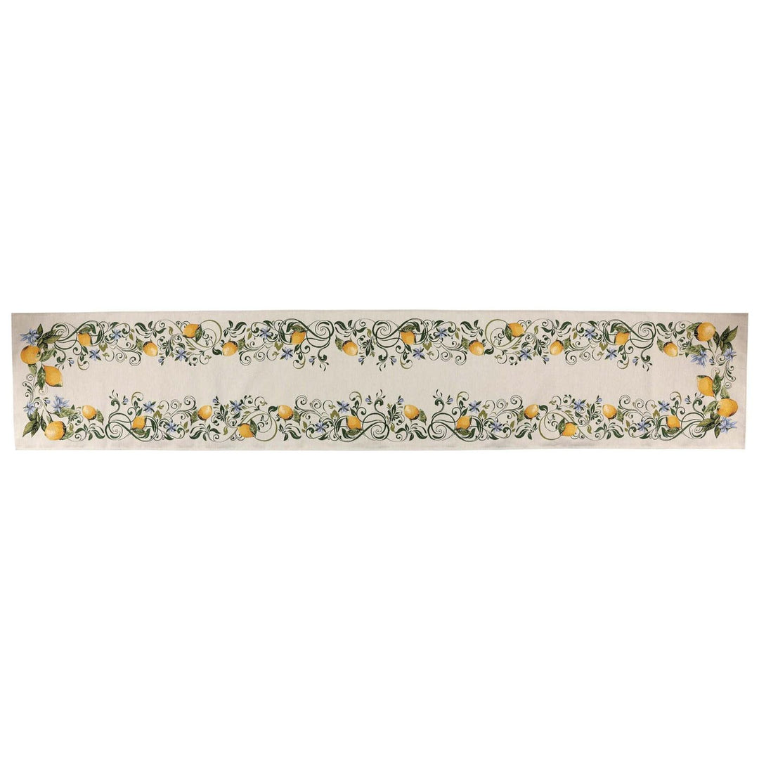 Tavola Lemons Runner with Flowers