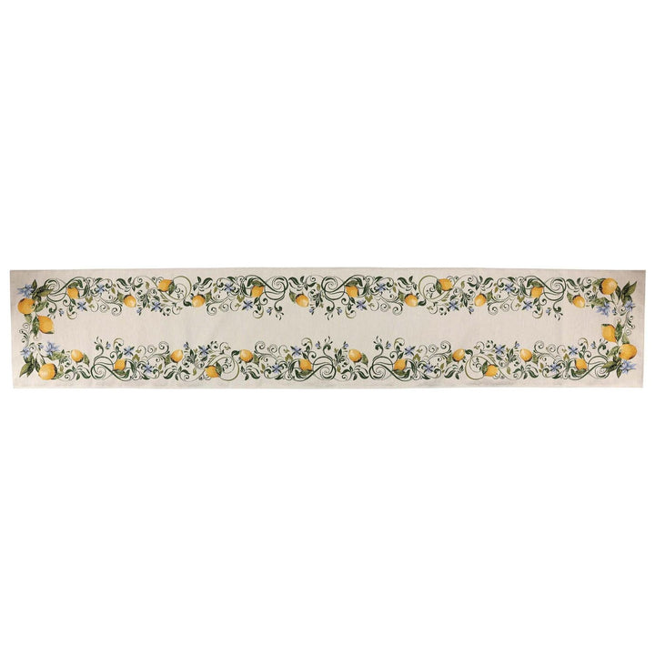 Tavola Lemons Runner with Flowers