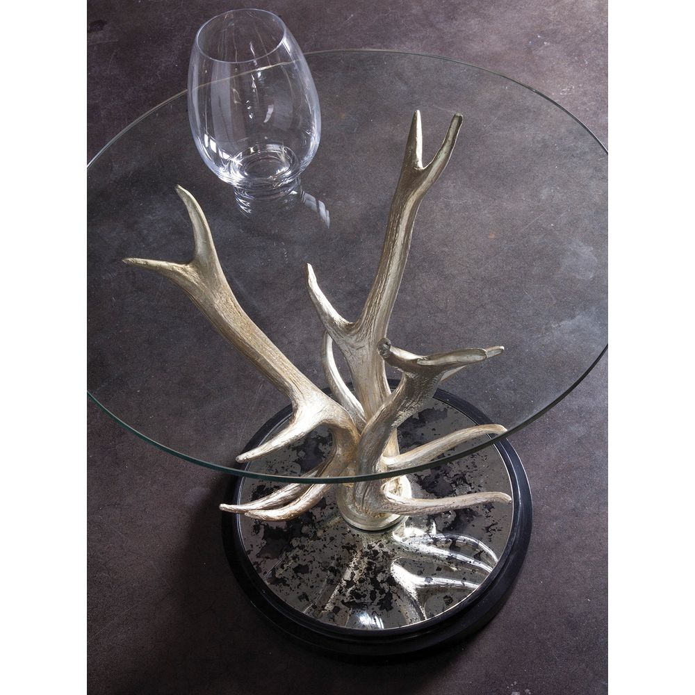 Side Tables Teton Spot Table - Silver Leaf