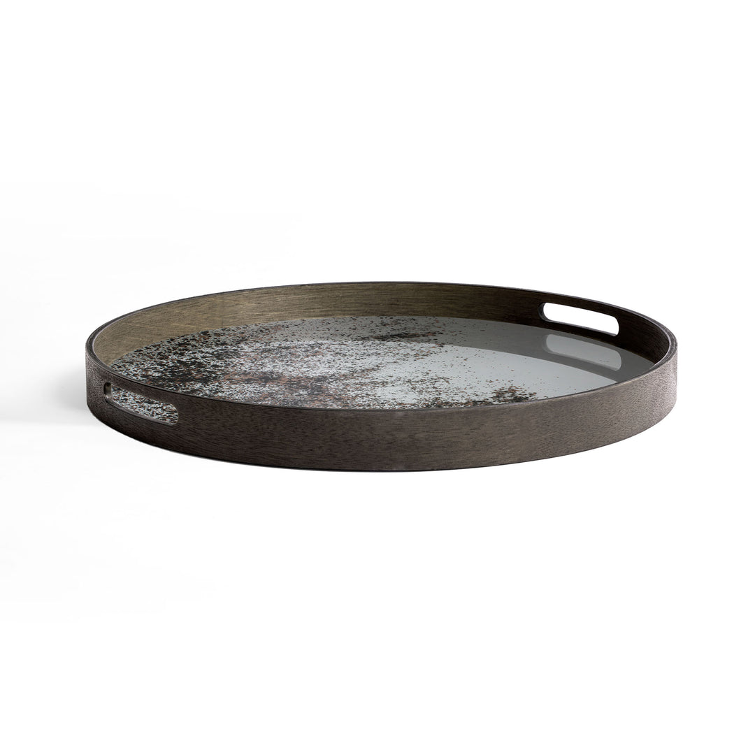 Aged Mirror Tray - Black