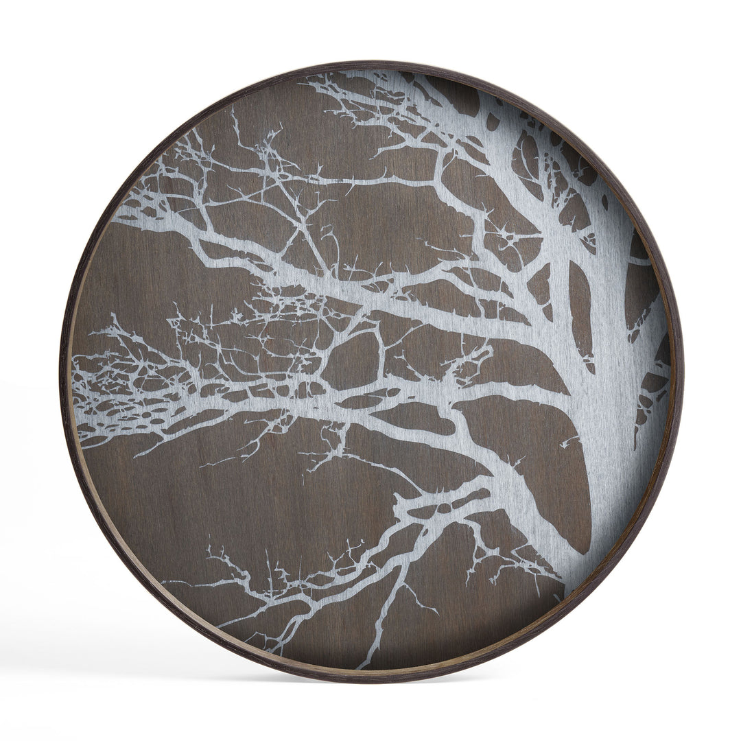 Tree Wooden Tray - Black