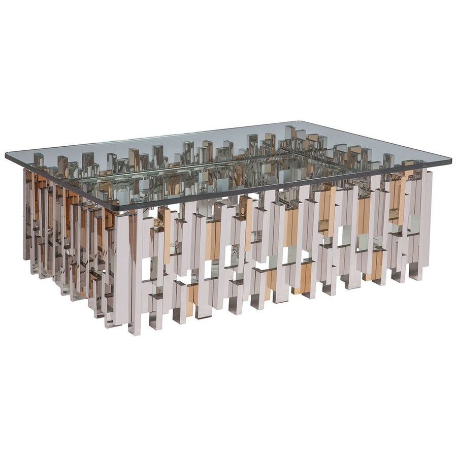 Coffee Tables Cityscape Rectangular Cocktail Table - Stainless Steel