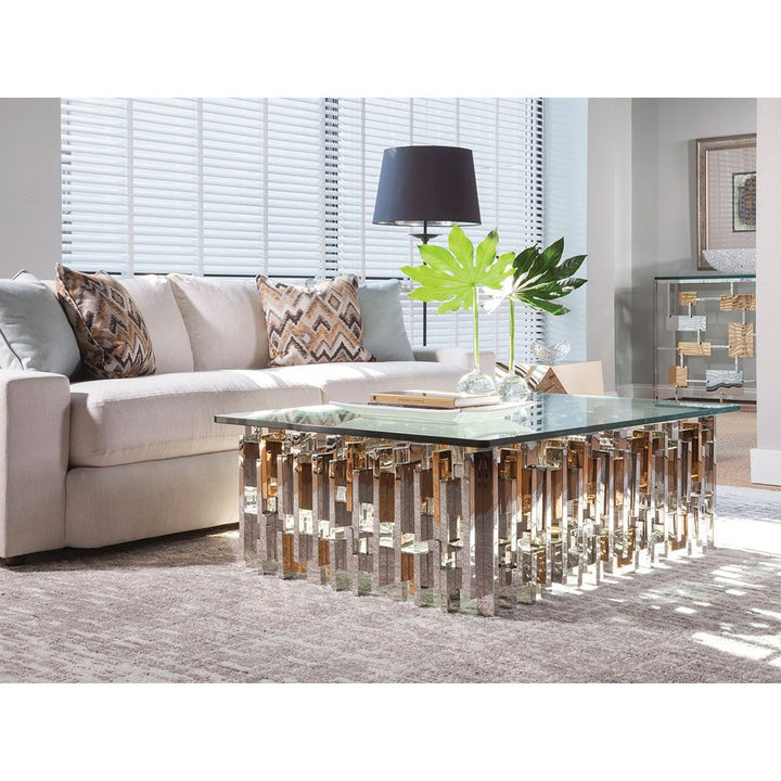 Coffee Tables Cityscape Rectangular Cocktail Table - Stainless Steel