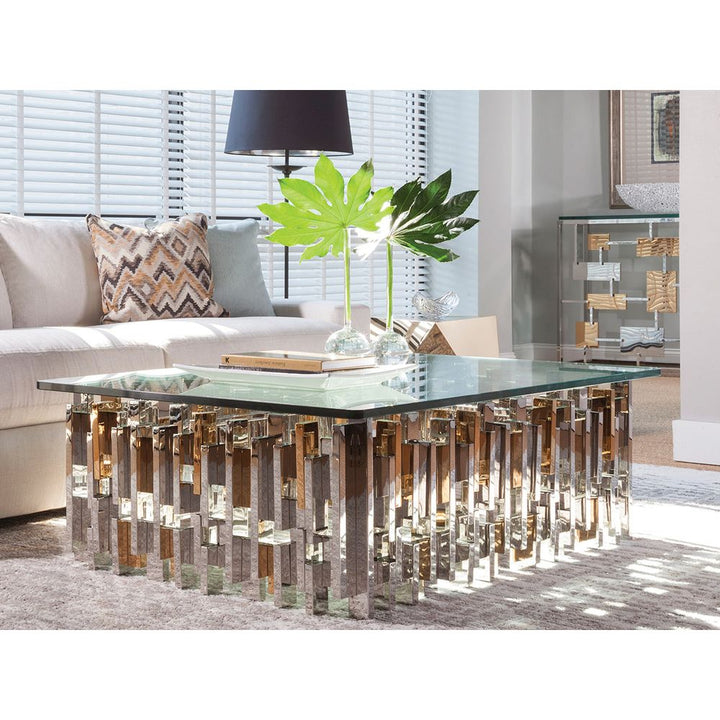 Coffee Tables Cityscape Rectangular Cocktail Table - Stainless Steel