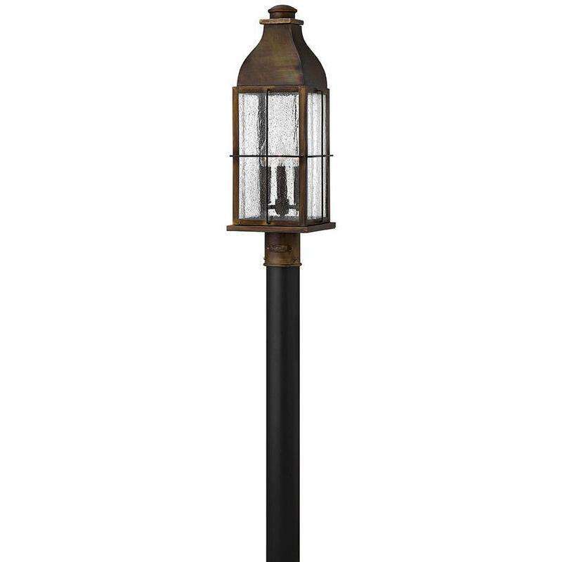 Outdoor Bingham Post Lantern-Hinkley Lighting-HINKLEY-2041SN-LL-Outdoor Post LanternsSienna-LED-2-France and Son