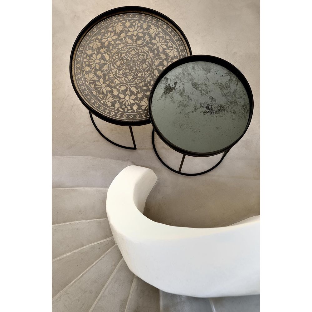 Serveware: Trays Aged Mirror Tray - Black