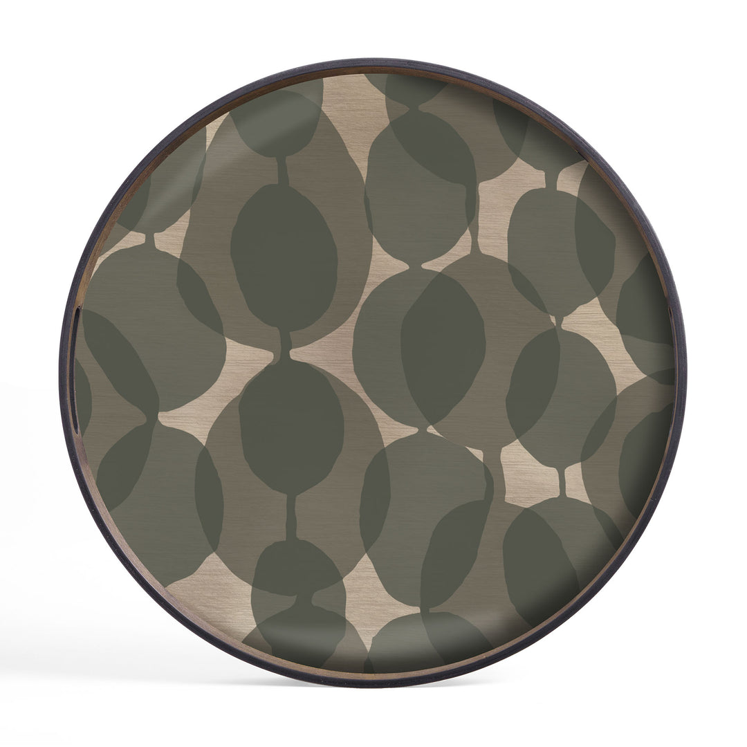 Connected Dots Glass Tray - Black