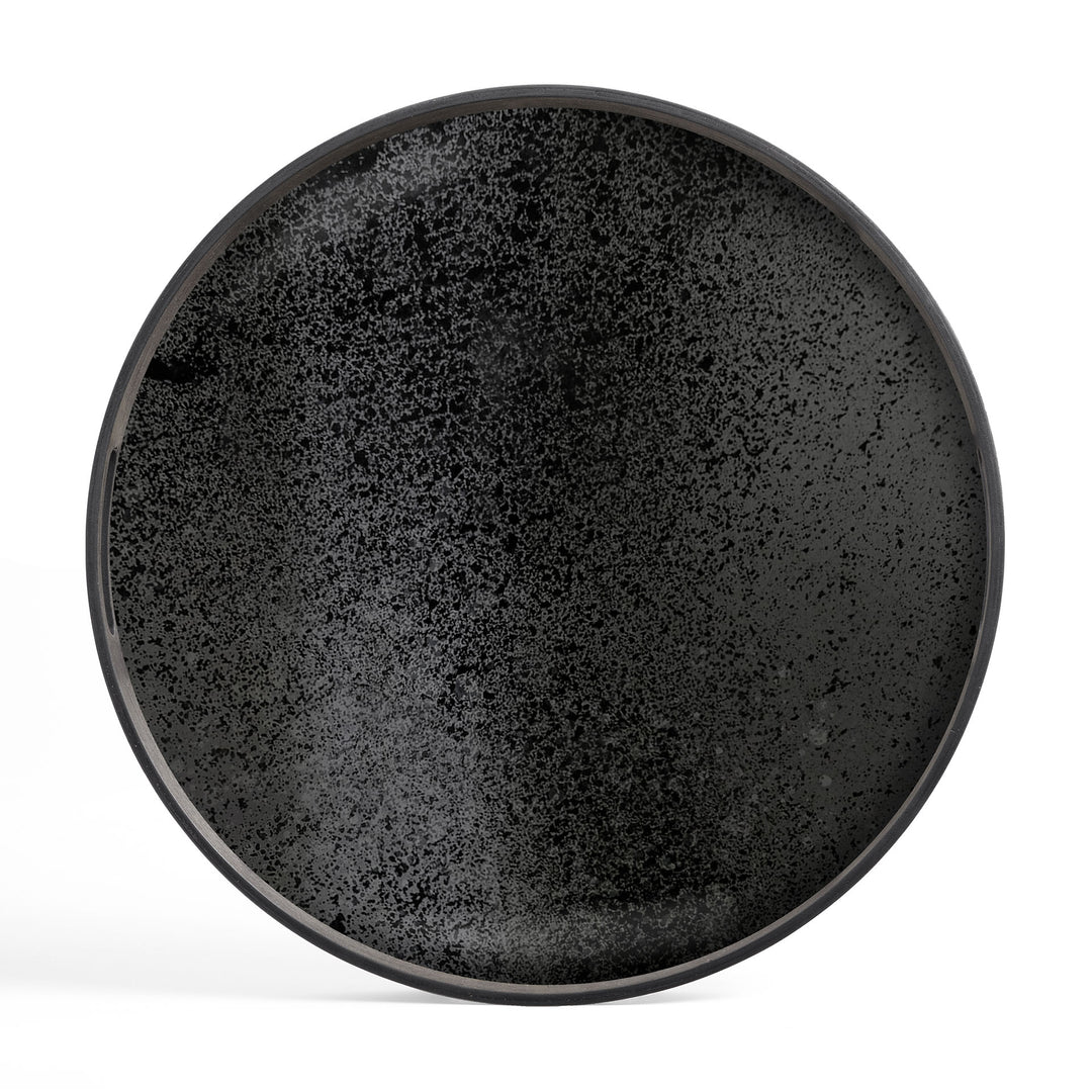 Aged Mirror Tray - Black