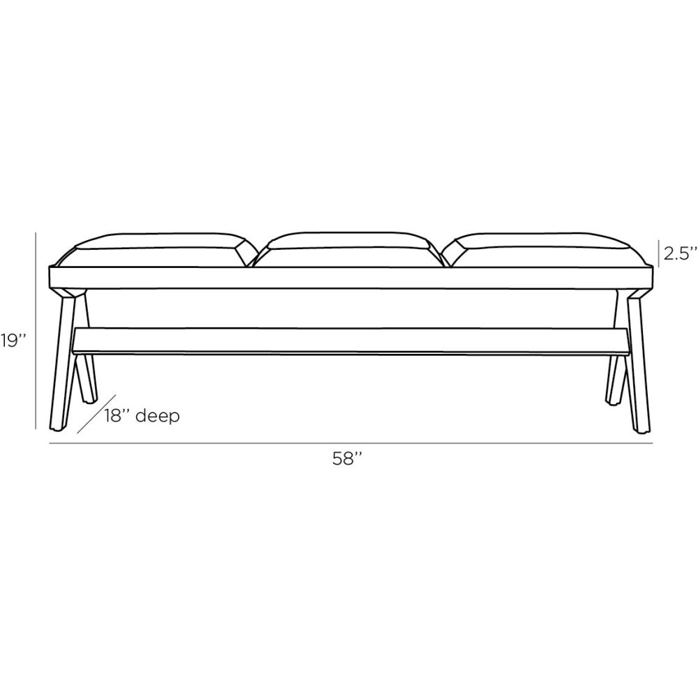 Zelie Bench - Brown