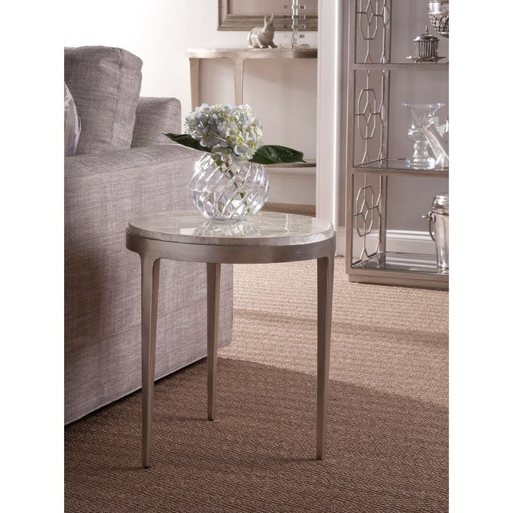Side Tables Gravitas Round Spot Table - Champagne