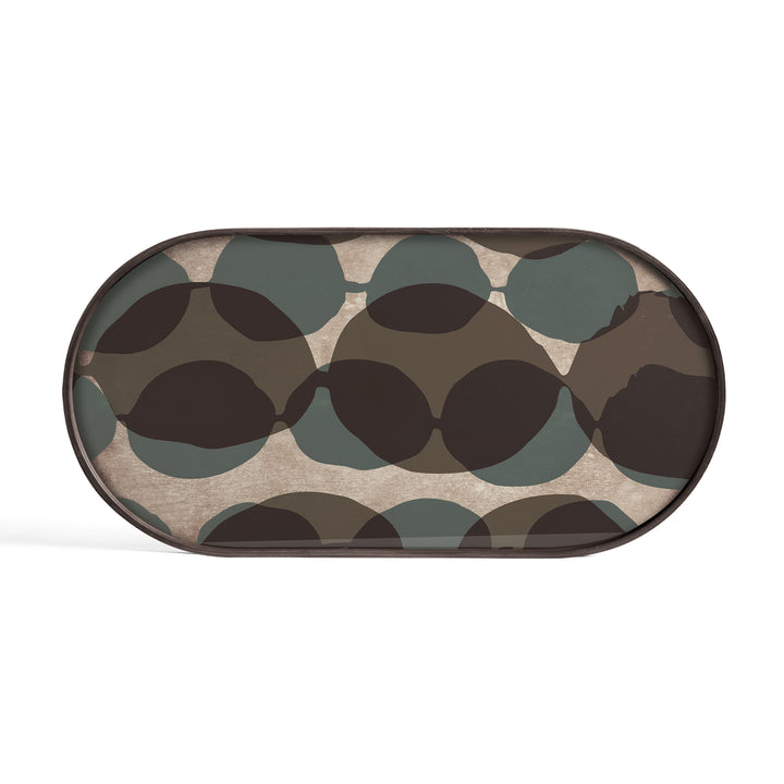 Connected Dots Glass Tray - Black